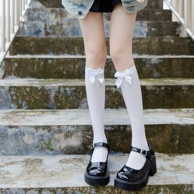 Japanese Girl's Calf Socks Middle Tube