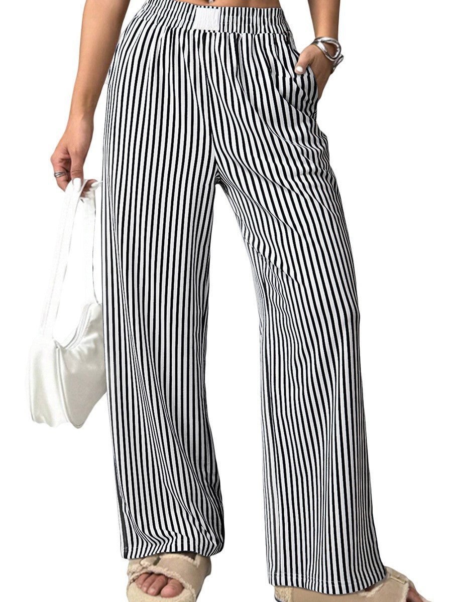 Drapey Trousers For Womenversatile Striped Casual Pants Perfect For The Office