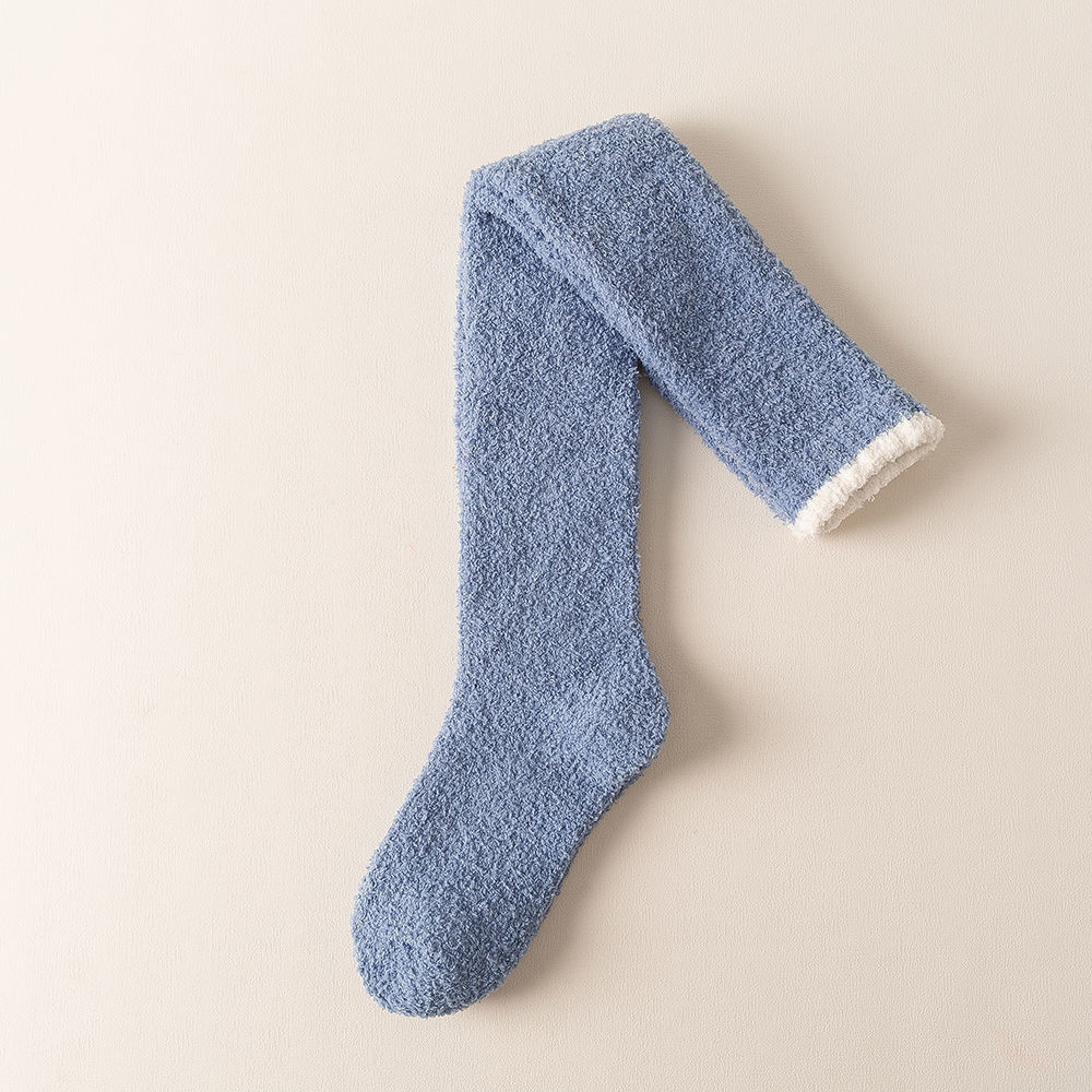 Coral Fleece Knee Socks Women's Autumn And Winter Warm Long Fleece-lined