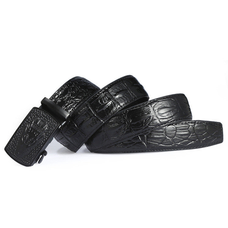 Leather Belt Men's Business Automatic Buckle