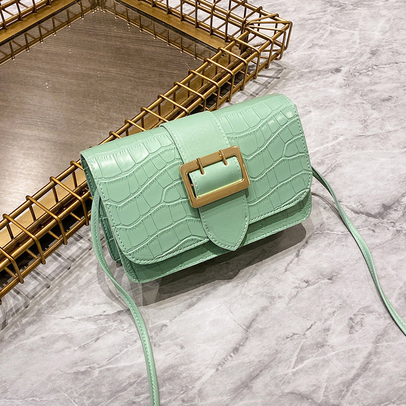 Fashion stone pattern one shoulder diagonal bag