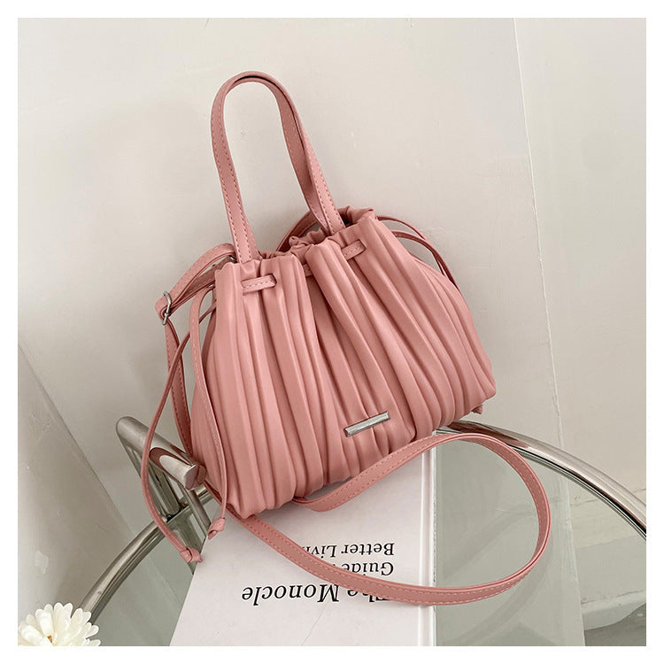 Simple Casual Korean Retro Pleated Wrinkled Cloud Handbag