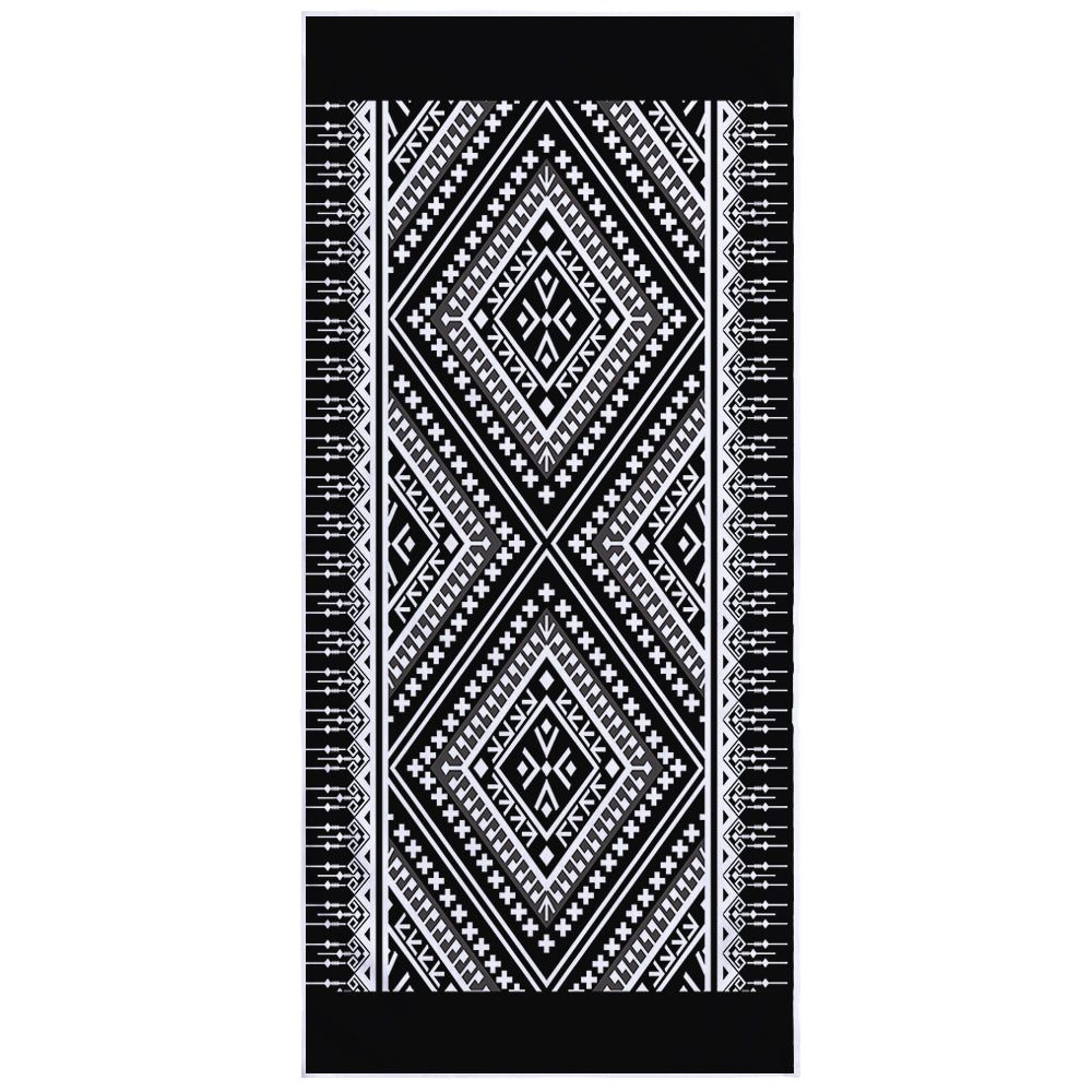 Microfiber Square Print Beach Towel