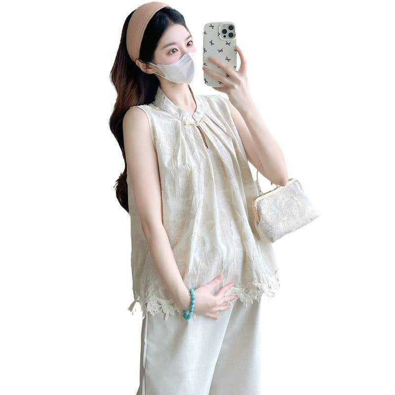 Womens Slip-Style Relaxed-fit Sleeveless Versatile Elegant Slimming Top