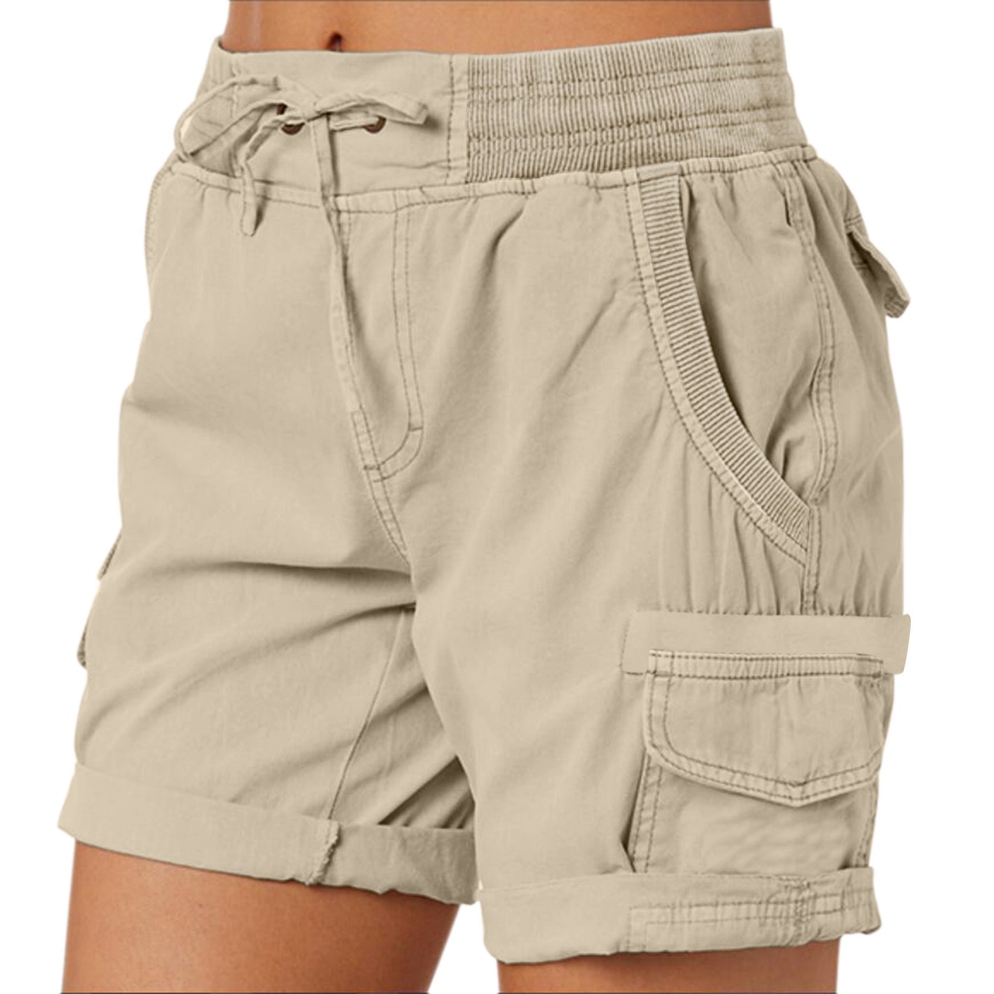 Women's Fashion Casual Loose High Waist Cotton Linen Shorts