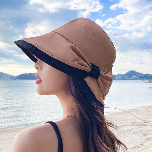 Women's Spring And Summer Korean Version Bowknot Short-brim Fisherman Hat