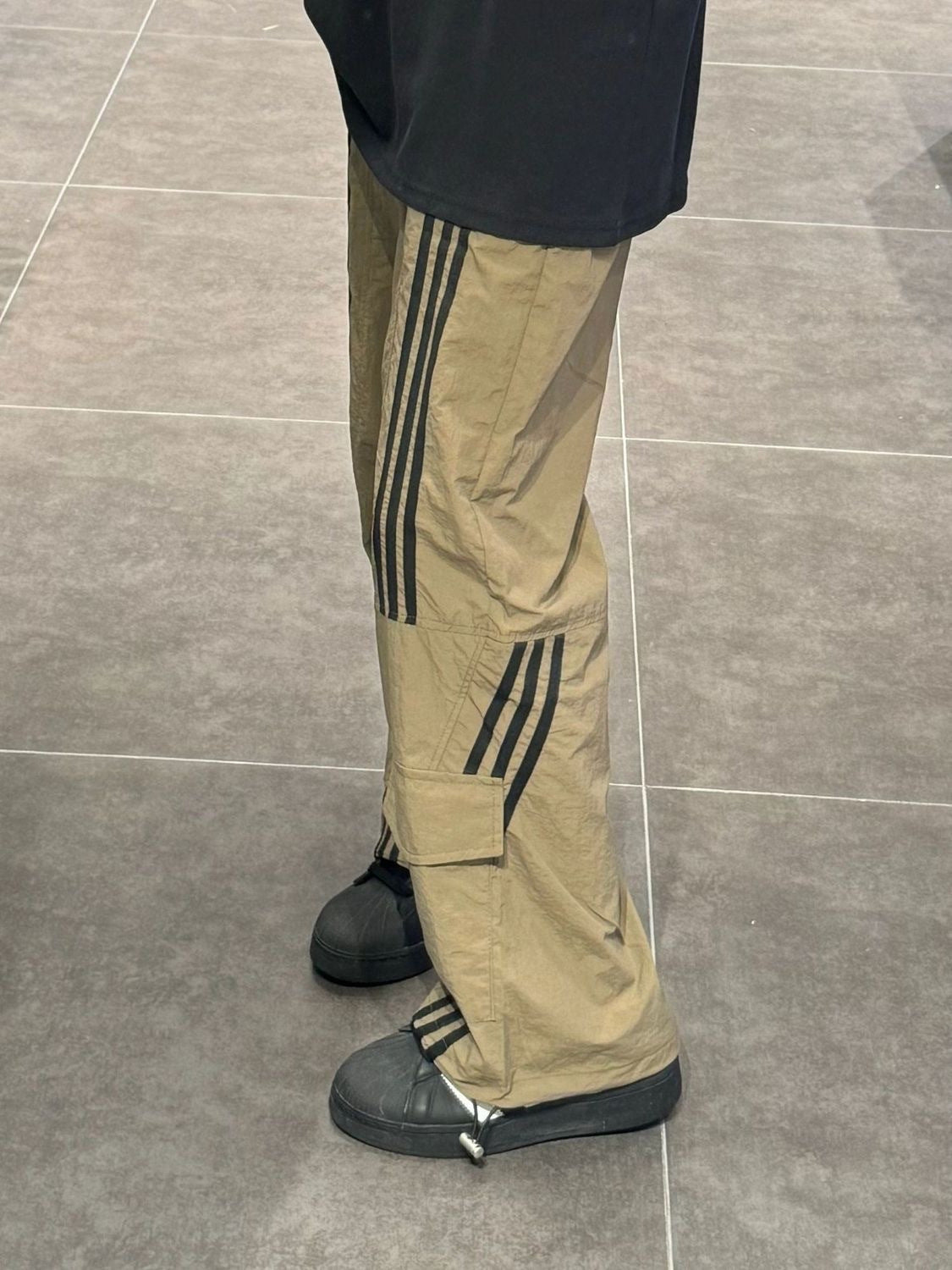 Straight Sports Loose Three Bars Casual Working Pants