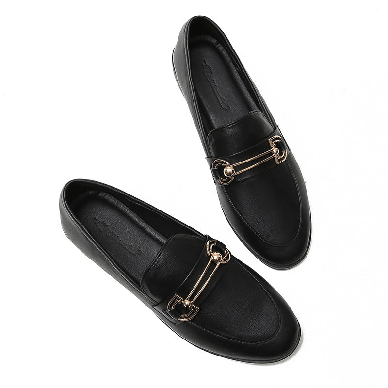 The New All-match One-step Flat Retro Single Shoes Large Size