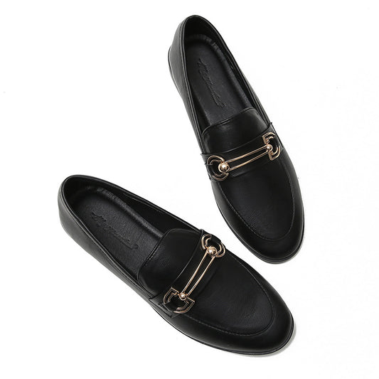 The New All-match One-step Flat Retro Single Shoes Large Size