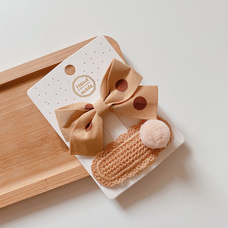 Princess Style Cute Girls Bow Hairpin Set