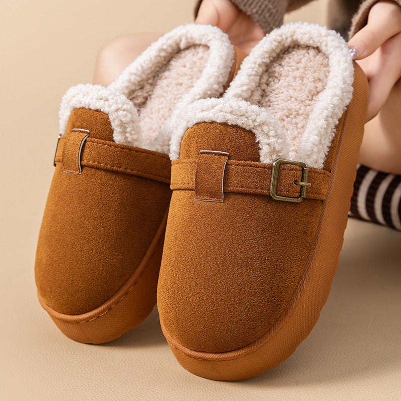 Thick Bottom Increased Women's Toe Cap Half Slippers