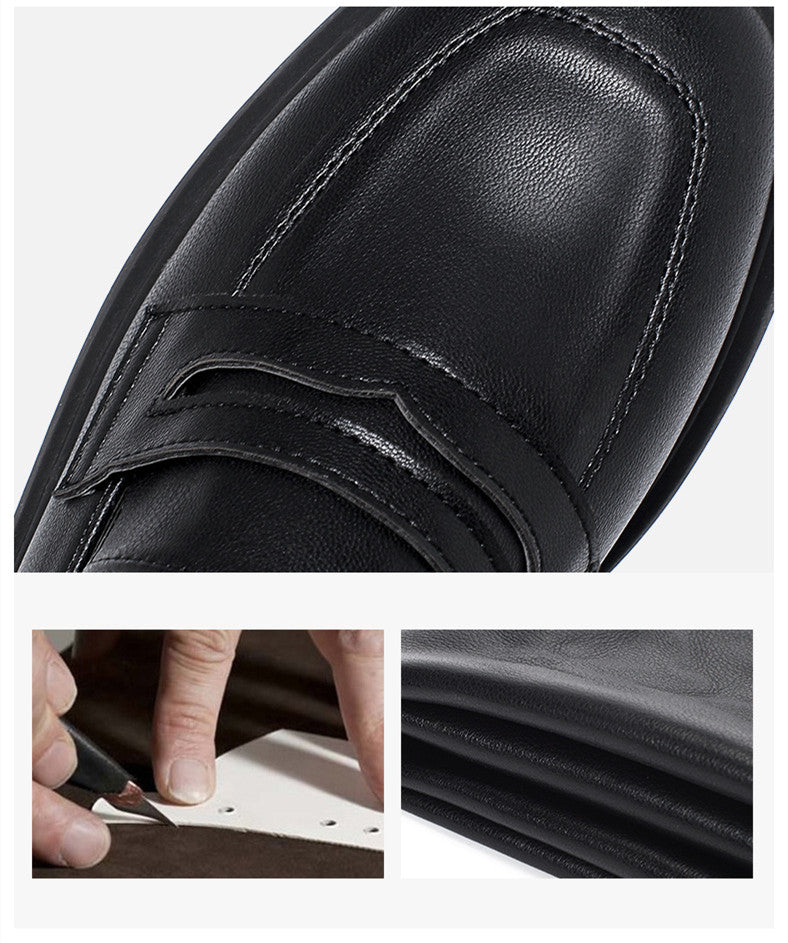 Small Leather Women's Microfiber Leather Casual Single Shoes Mid-heel
