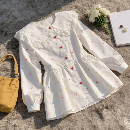 New Age-reducing Printed Long-sleeve Slimming Short Skirt
