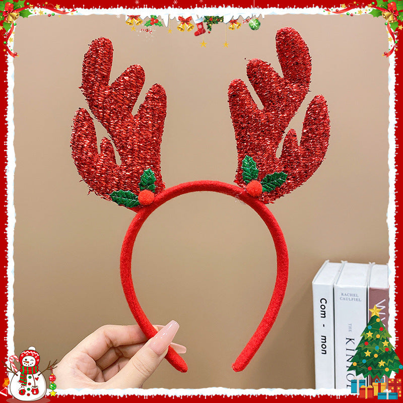 Children's Hair Accessories Red Christmas Performance