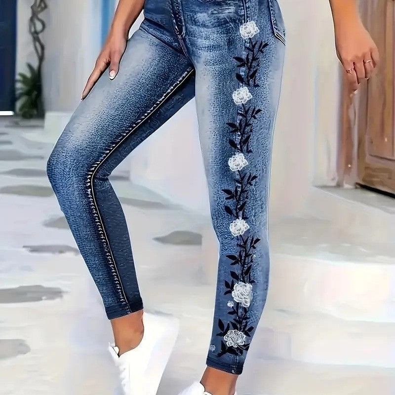 New Womens Lightweight Printed Casual Pantsleggings In European And American Styles