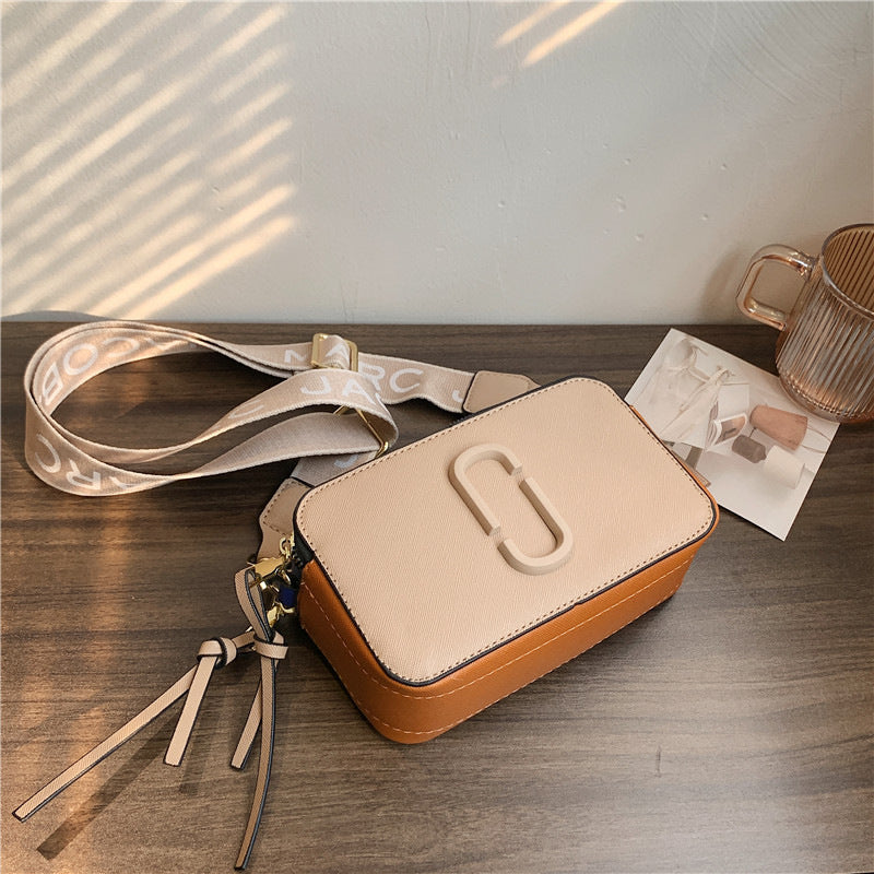 Taske, moderigtig, bred skulderrem, crossbody, lille taske, moderigtig, all-match lille firkantet taske
