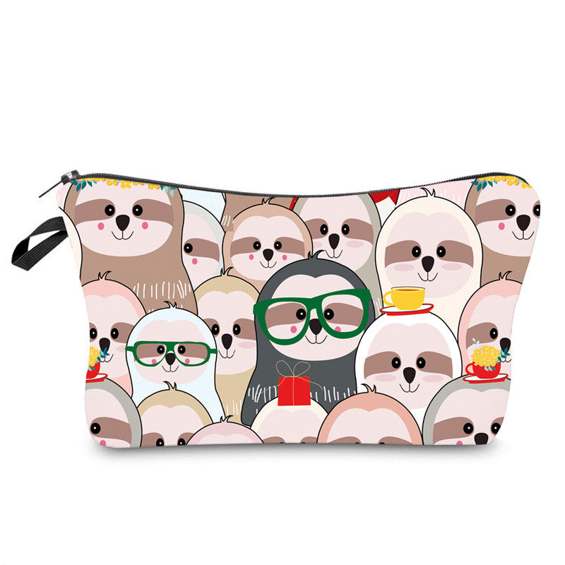 Women's Printed Waterproof Canvas Makeup Clutch Bag