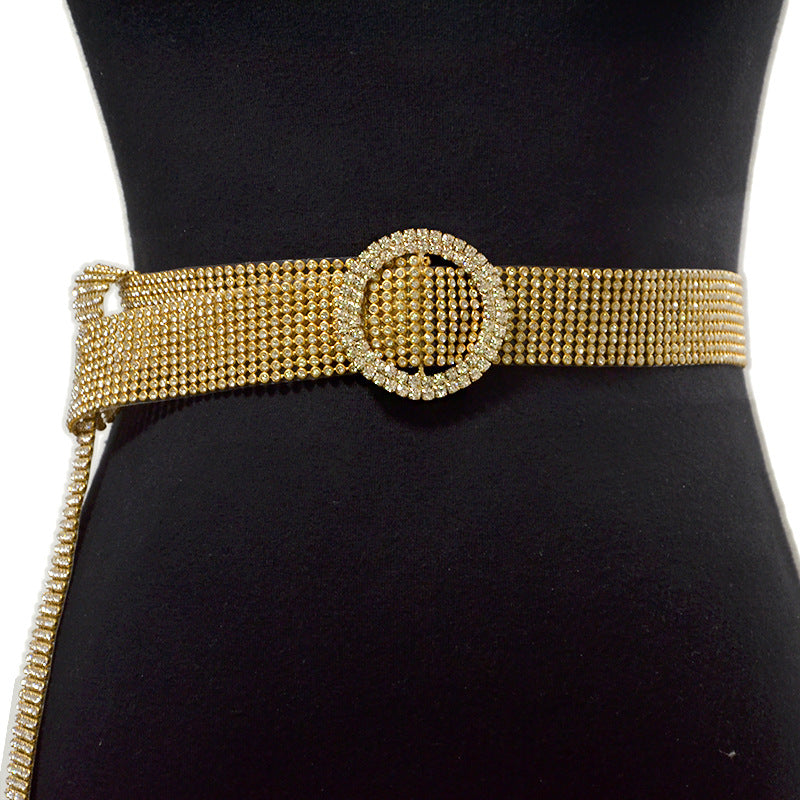 Women's Corset With Decorative Diamond Belt Girdle