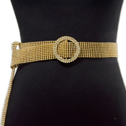 Women's Corset With Decorative Diamond Belt Girdle