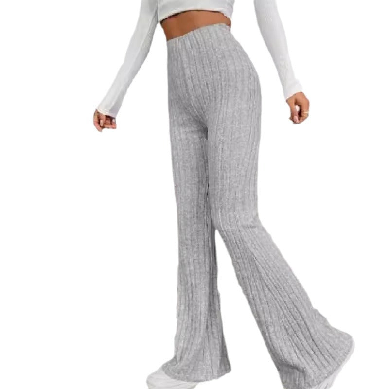 Forårsfashion Elegante Strækbare Slim Fit "Nude Feel" Trompetbukser