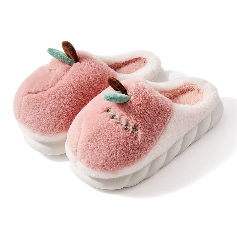 Men's And Women's Home Cute Thick Bottom Non-slip Fluffy Slippers