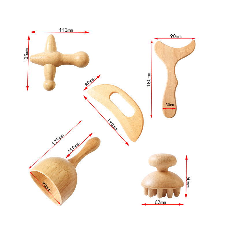 Solid Wood Dice Type Sinew Stick Household Meridian Dredging