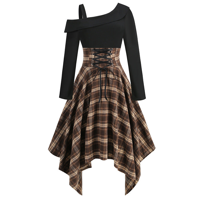 Irregular Long-sleeve Dress For Women