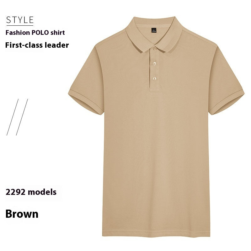 Summer Lapels Polo Shirt Short Sleeve Thin Breathable