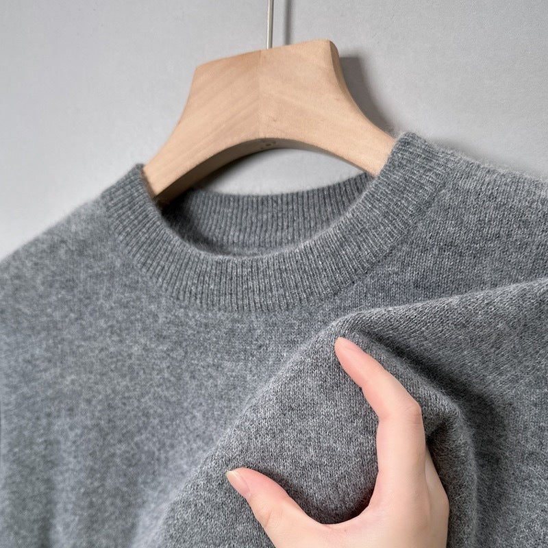 Casual Fashion Bottoming Shirt Young And Middle-aged Simple Half Turtleneck Solid Color Sweater For Men