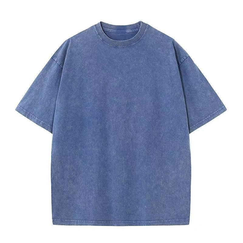 Washed Old Short-sleeved T-shirt For Men And Women