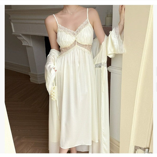 Strap-style Princess-style Pajamas Long Loungewear Dress