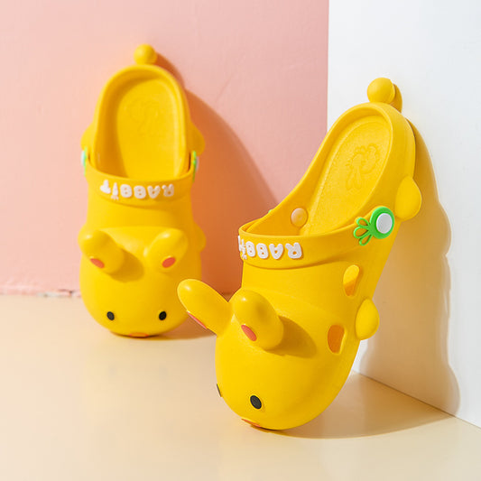 Non-slip Thick-soled Soft Cute Girl Cute Cartoon Baotou Rabbit Slippers