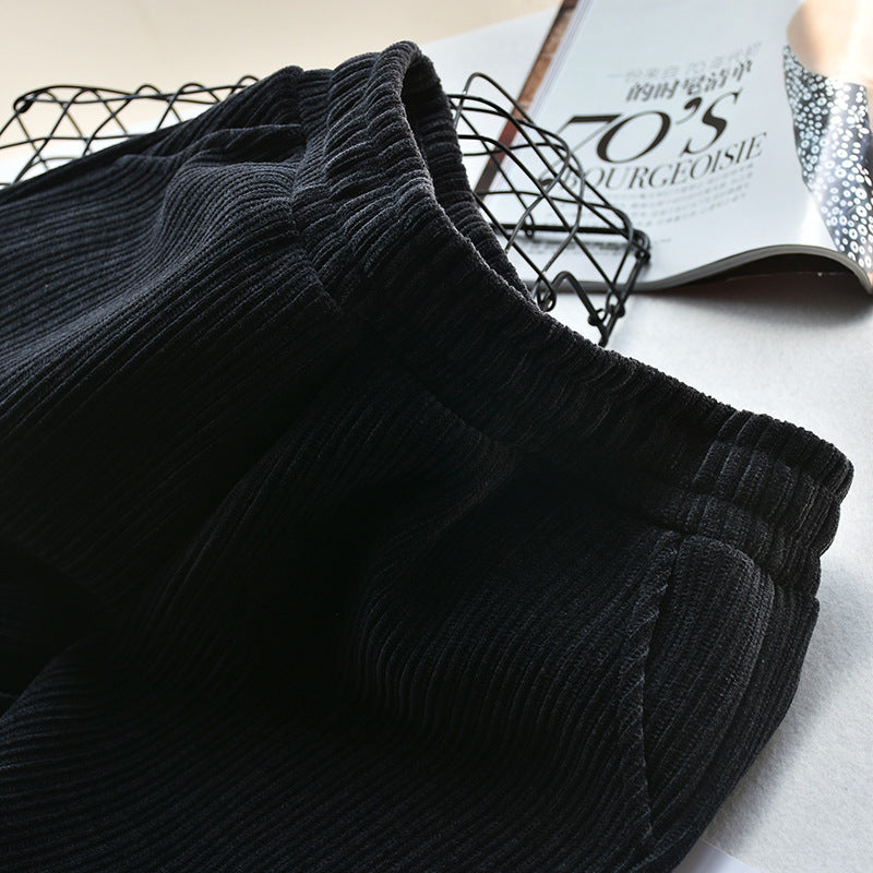 Fashion Women's Thick Warm Mink Velvet Trousers