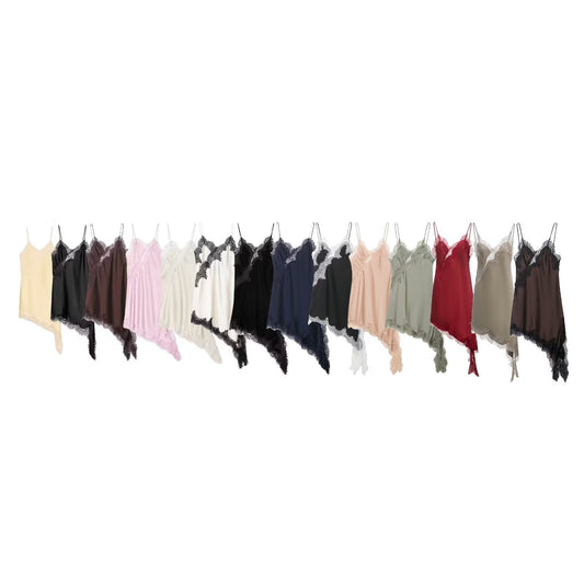 Asymmetric Lace Camisole Dress For Women