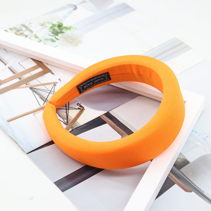 Creative Korean Version Candy-colored Milk Silk Sponge Thickening Wide Brim Hair Band