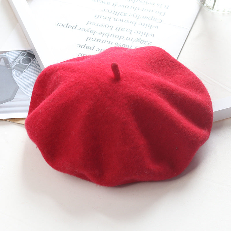 Children's Fashion Retro Warm Painter Woolen Knitted Hat