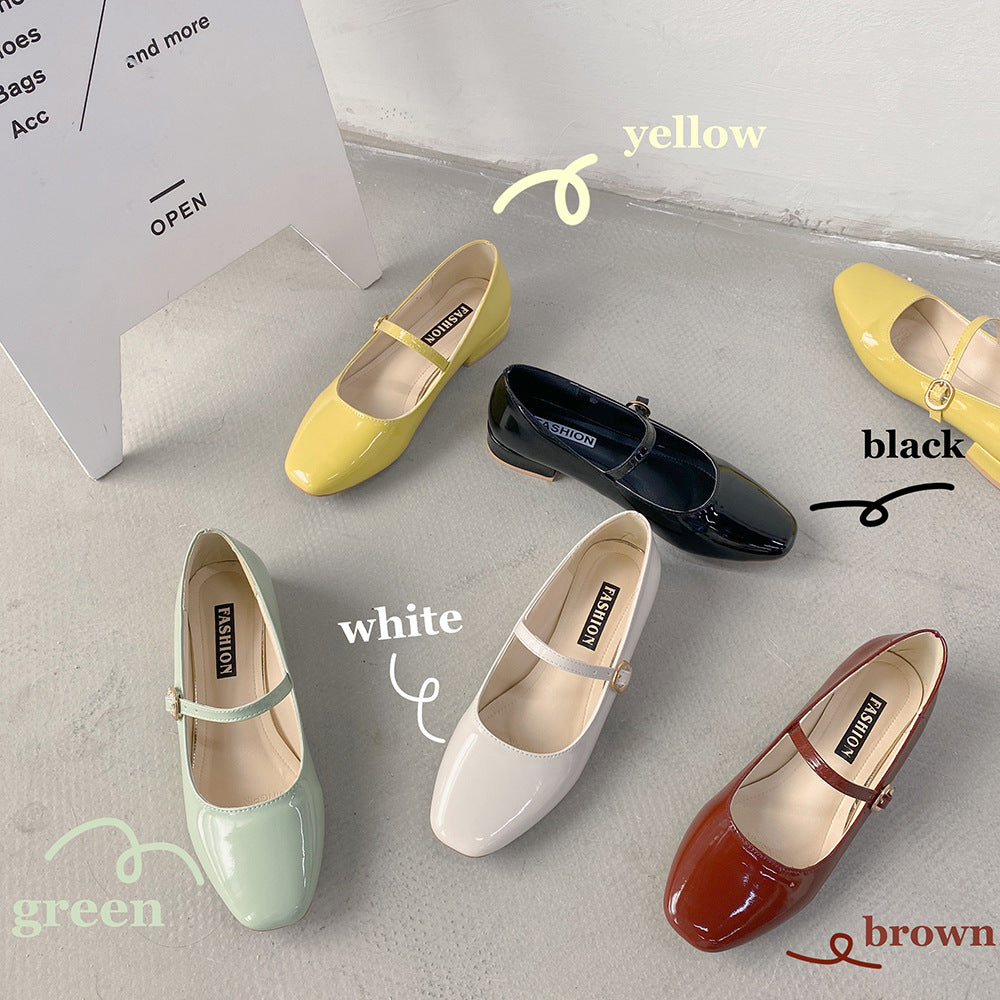New Thick Heel Square Toe Women's Pumps