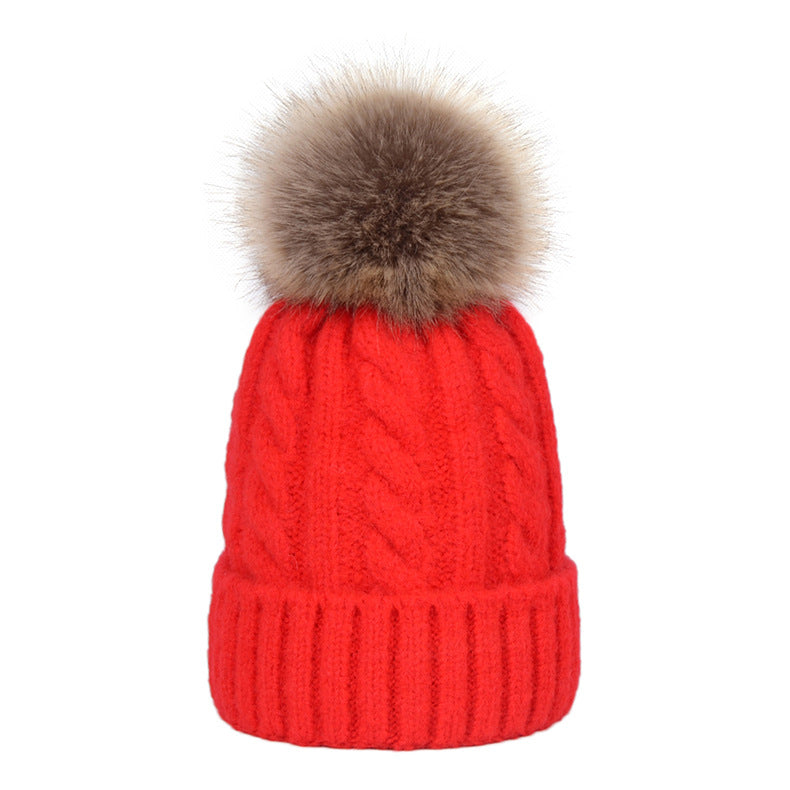 Fashion Hat Women's Autumn And Winter Wool Ball