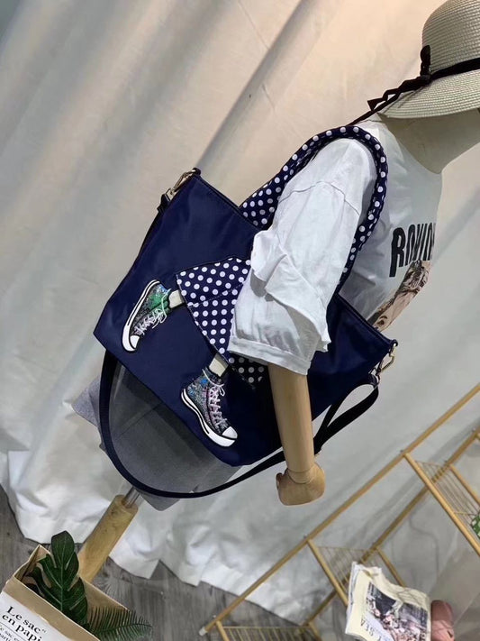 Fashion Casual Nylon Crossbody One-shoulder All-match Shoe Pattern