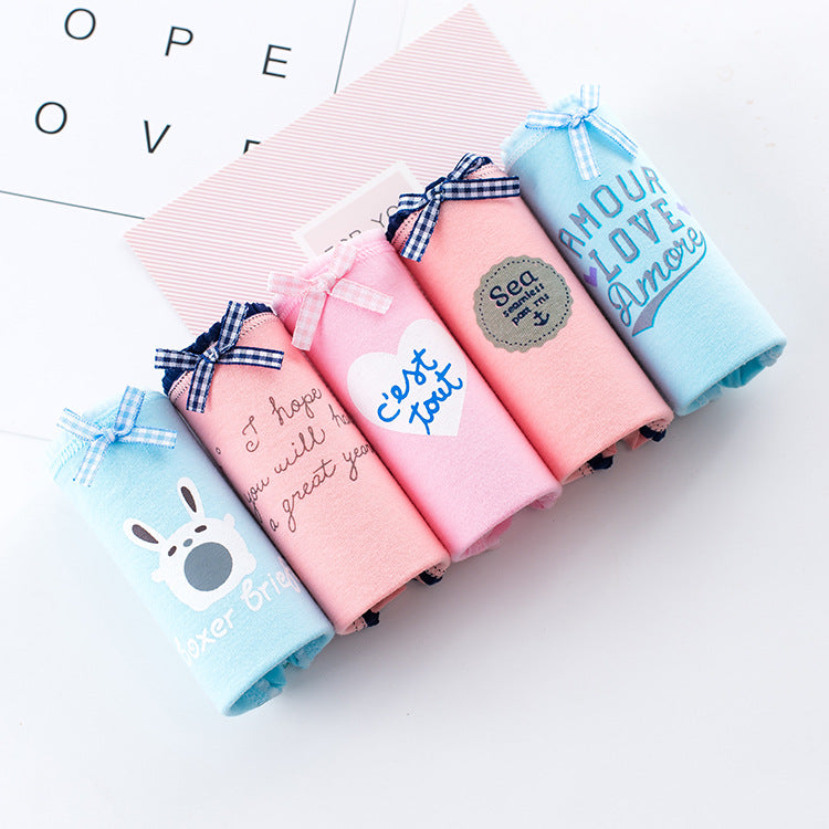 Five Bags Of Large Size Girls Underwear