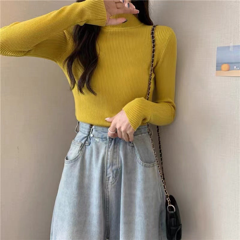 Slim Fit Inner Wear All-matching Sweater Long Sleeve