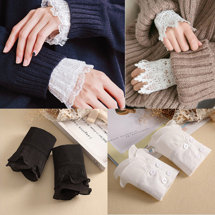 Lace Decorative Clothes Sleeves Sweater Sleeves Fake Cuffs