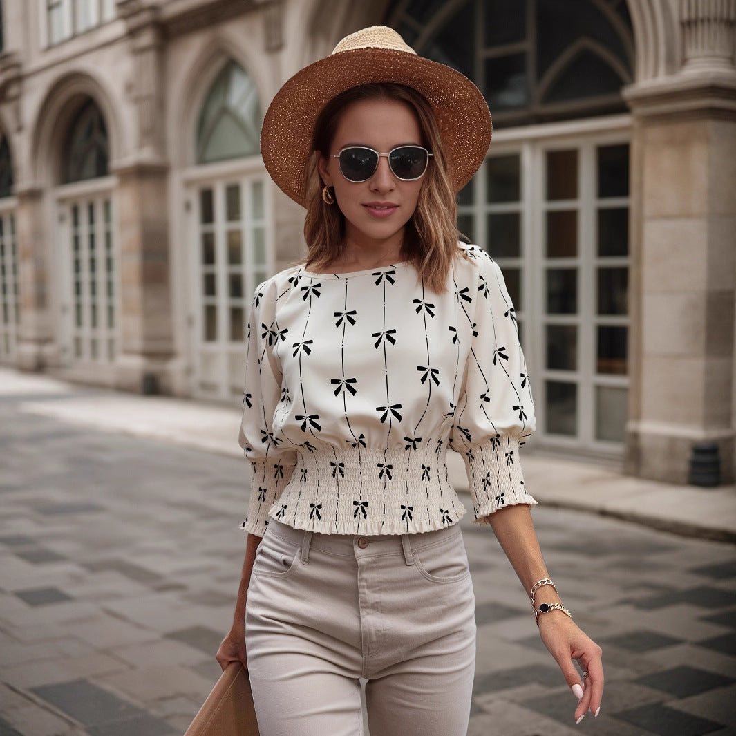 Fashionable Printed Shirt Women's Top