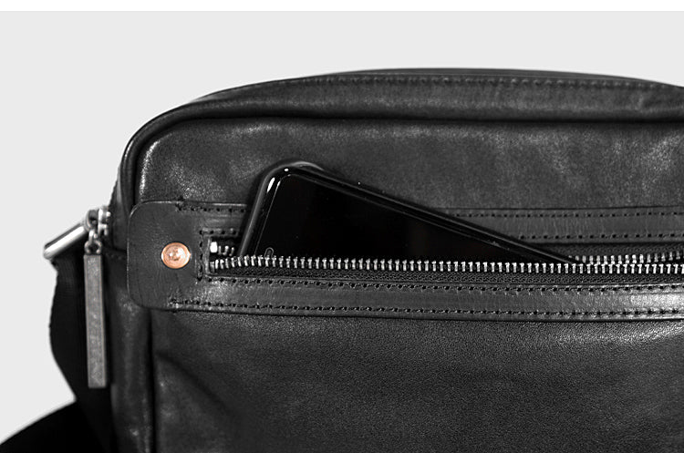 Men's Casual Leather Shoulder Bag