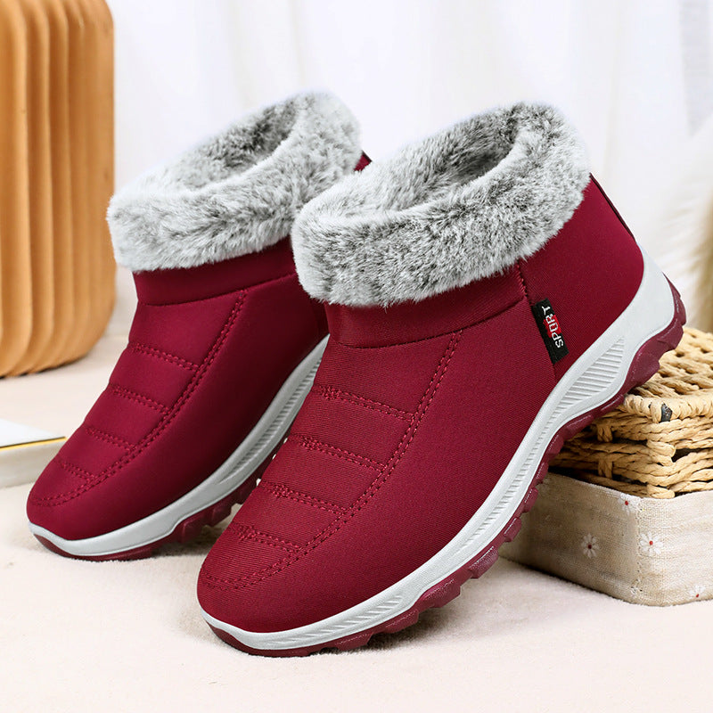 Dame bomuldsforede sko Fleeceforede polstrede varme slip-ons