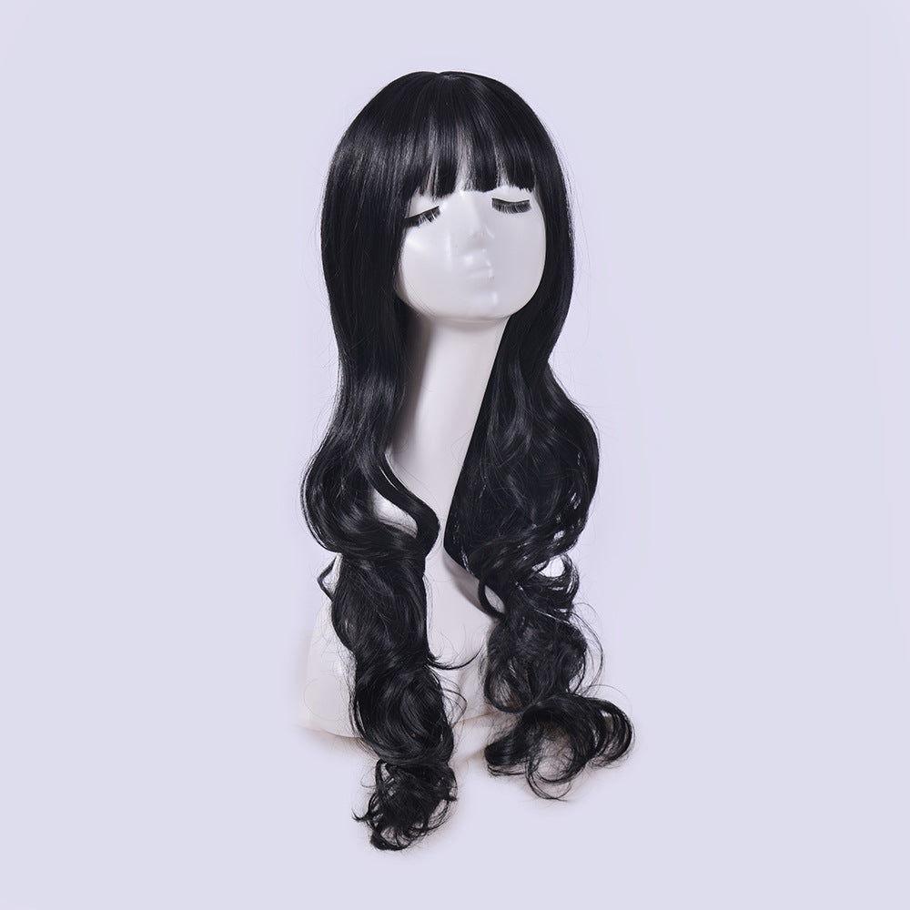 Full Head Pull-over Style Air Bangs High Temperature Silk Curls
