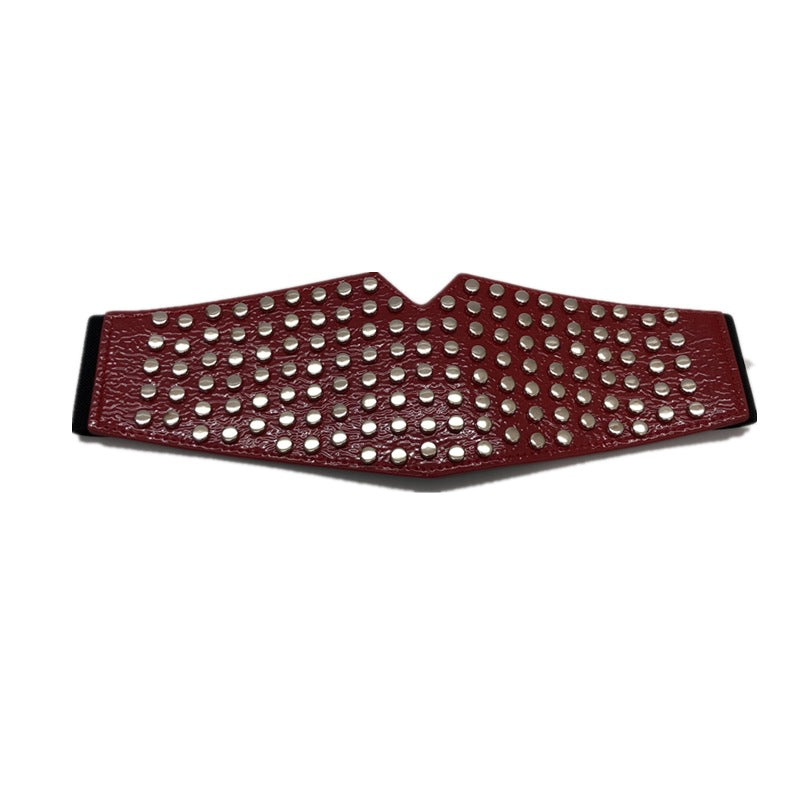 Decorative Belt Women's Fashion All-match Slim Waist Pu Leather Orange Girdle