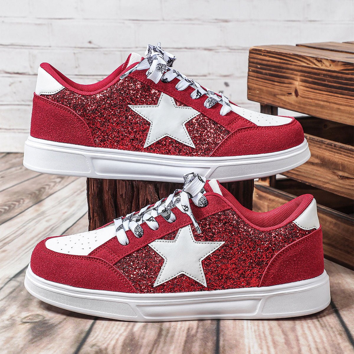 Women's Trendy Casual Sneaker Couple Leopard Print All-match Sequins