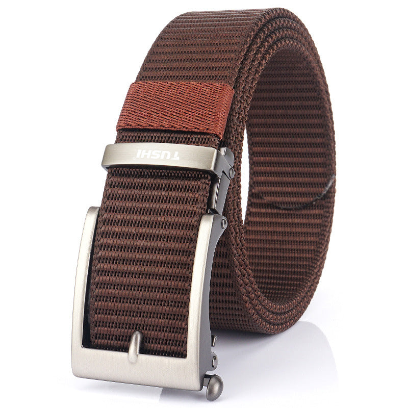 Men's Casual Fashion Automatic Buckle Canvas Belt