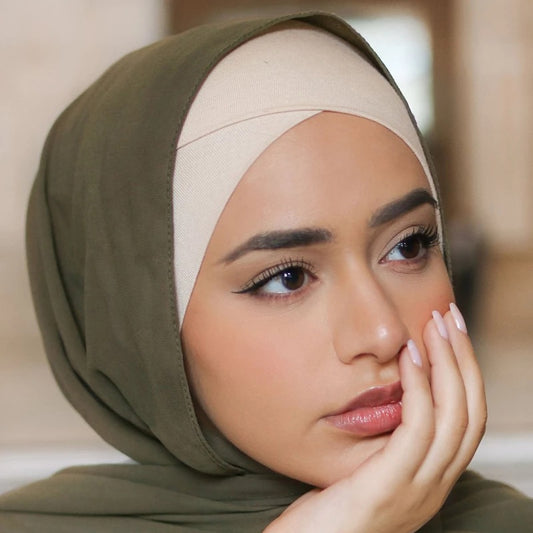 Womens Solid-Color Versatile Headscarf Hat